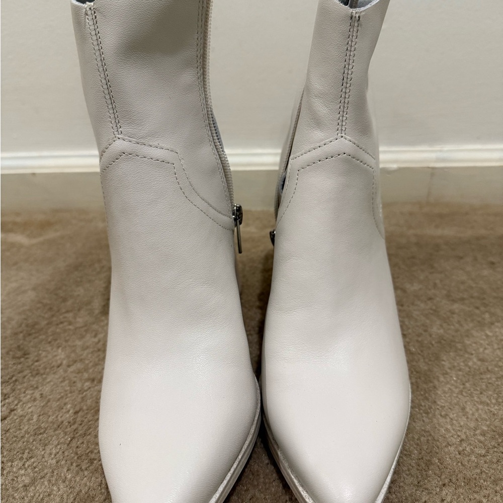 Steve Madden White Ankle Boots